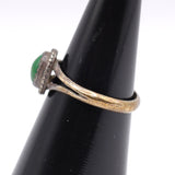 Vintage Sterling Malachite Ring 6.75