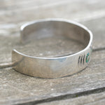 Vintage Sterling Turquoise and Coral Inlay Cuff