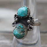 Vintage Sterling 2-Stone Turquoise Ring 6