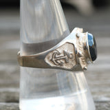 Vintage Sterling Anchor Ring 9.75