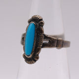 Vintage Sterling Turquoise Ring 3.75