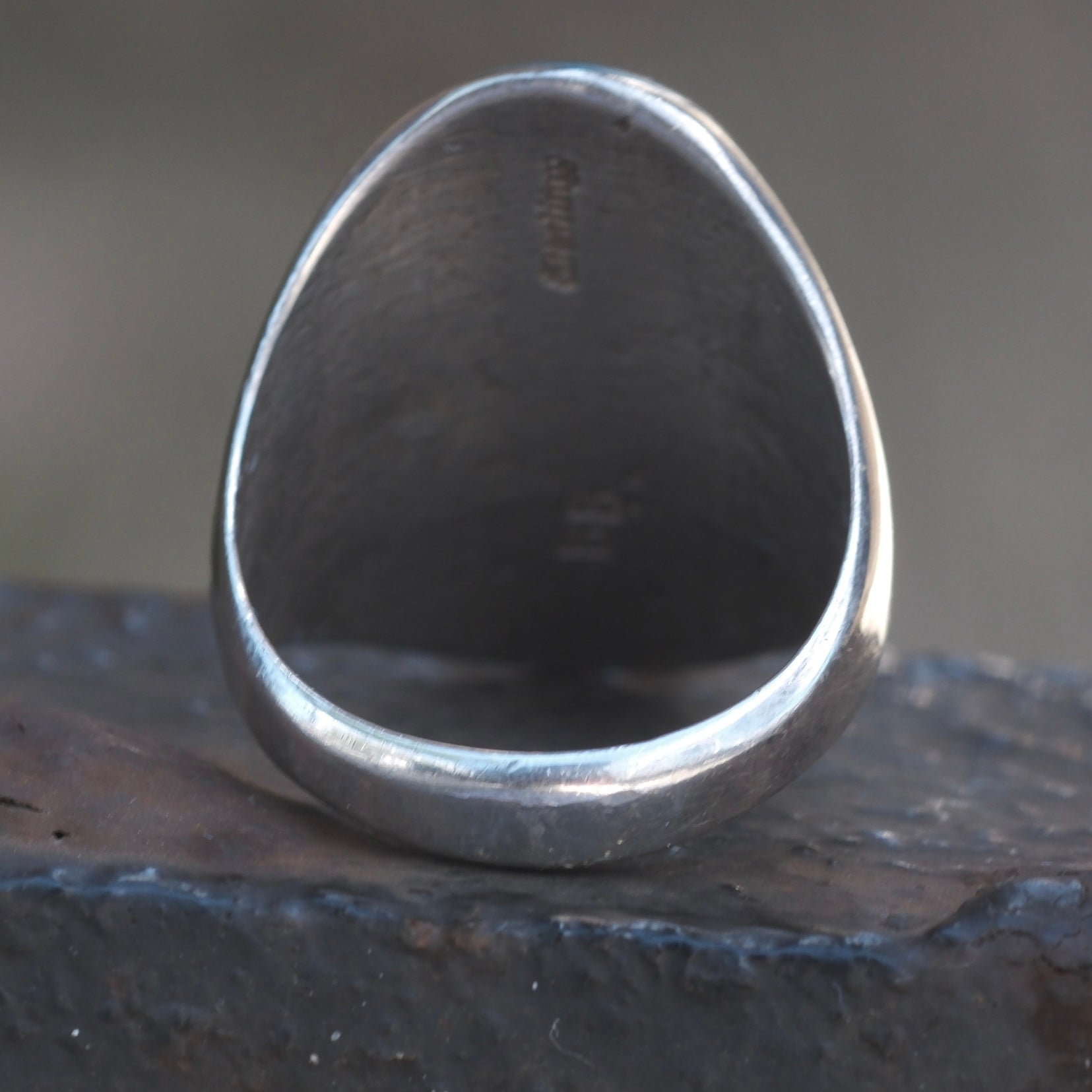 Vintage Sterling Zuni Inlay Eagle Ring 10