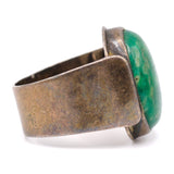 Vintage Sterling Turquoise Ring 10.5