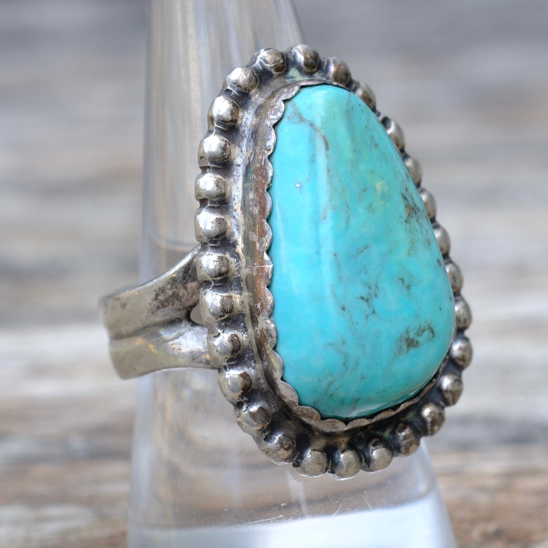 Vintage Sterling Turquoise Ring 9