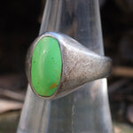 Vintage Sterling Green Stone Ring 8.25