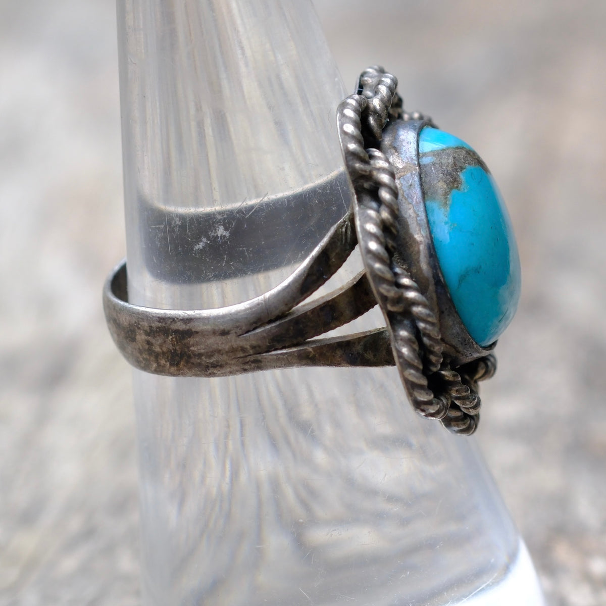 Vintage Sterling Turquoise Ring 7