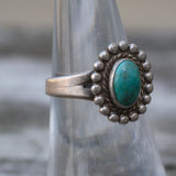 Vintage Sterling Turquoise Ring 6.5