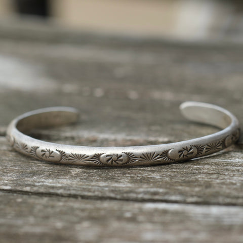 Vintage Sterling Stamped Cuff