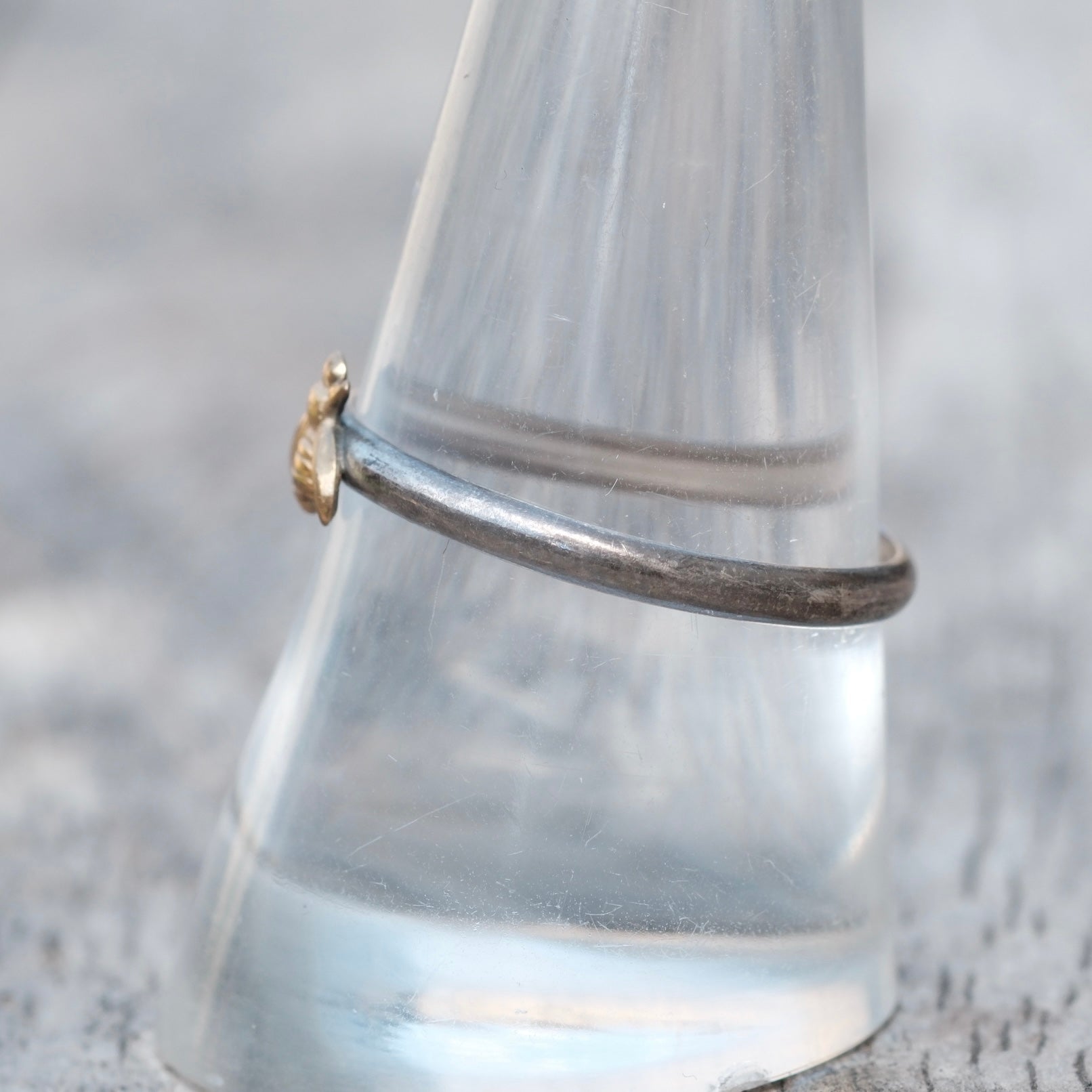 Vintage Sterling Bee Band Ring 9.25