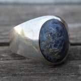 Vintage Sterling Sodalite Cab Ring 11.5