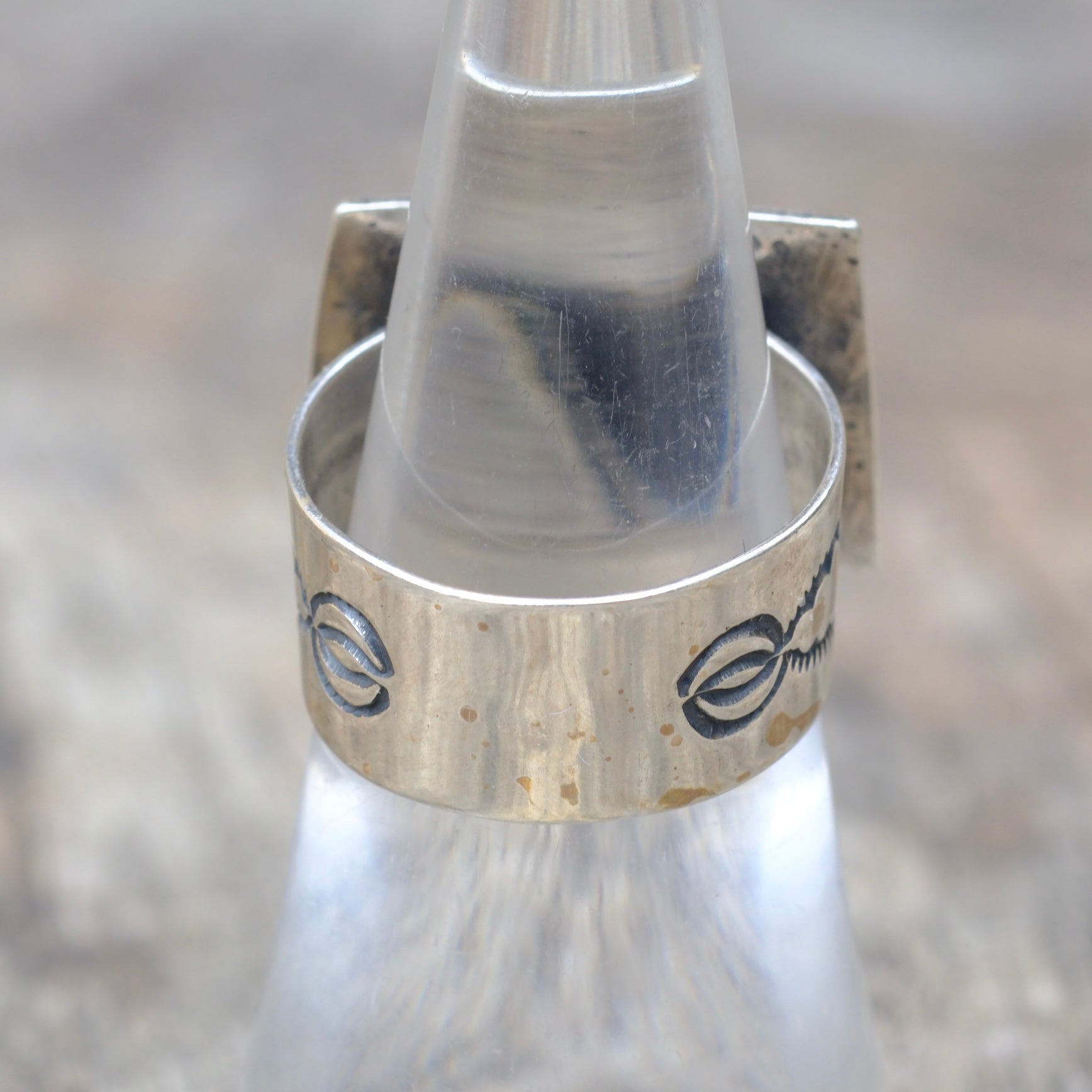 Vintage Sterling Turquoise Thunderbird Ring 7.25