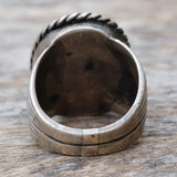Vintage Sterling FJG Initial Ring 8.75