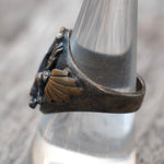 Vintage Sterling and Copper Eagle Ring 8.5