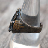Vintage Sterling and Copper Eagle Ring 8.5