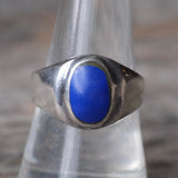 Vintage Sterling Lapis Ring 8.75