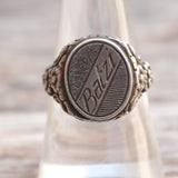Vintage Sterling Silver Signet Ring 8.5