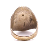 Vintage Sterling Turquoise Feather Ring 10.5