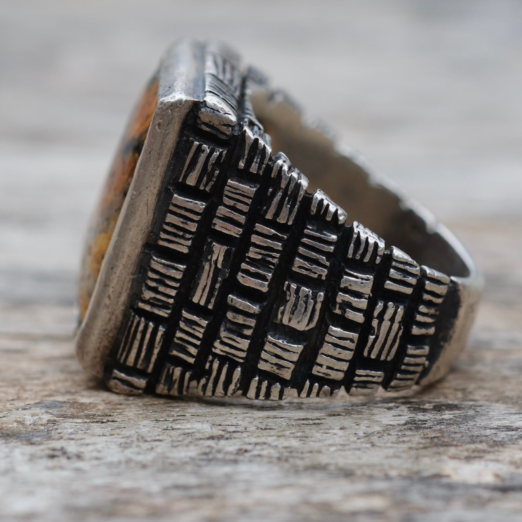 Vintager Sterling Jasper Ring 9