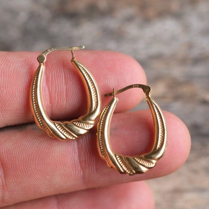 Vintage 14K Gold Hoop Earrings