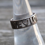 Vintage Sterling Silver Love Band 7.5