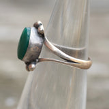 Vintage Sterling Malachite Ring 3.75
