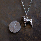 Vintage Sterling Silver Bulldog Necklace