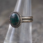 Vintage Sterling Turquoise Ring 7.75
