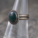 Vintage Sterling Turquoise Ring 7.75