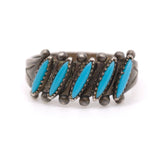 Vintage Sterling Turquoise Band 5.75