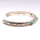 Sterling Turquoise Cuff Bracelet 7"