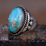 Vintage Sterling Turquoise Ring 8