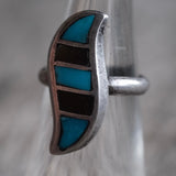 Vintage Sterling Turquoise and Abalone Ring 5