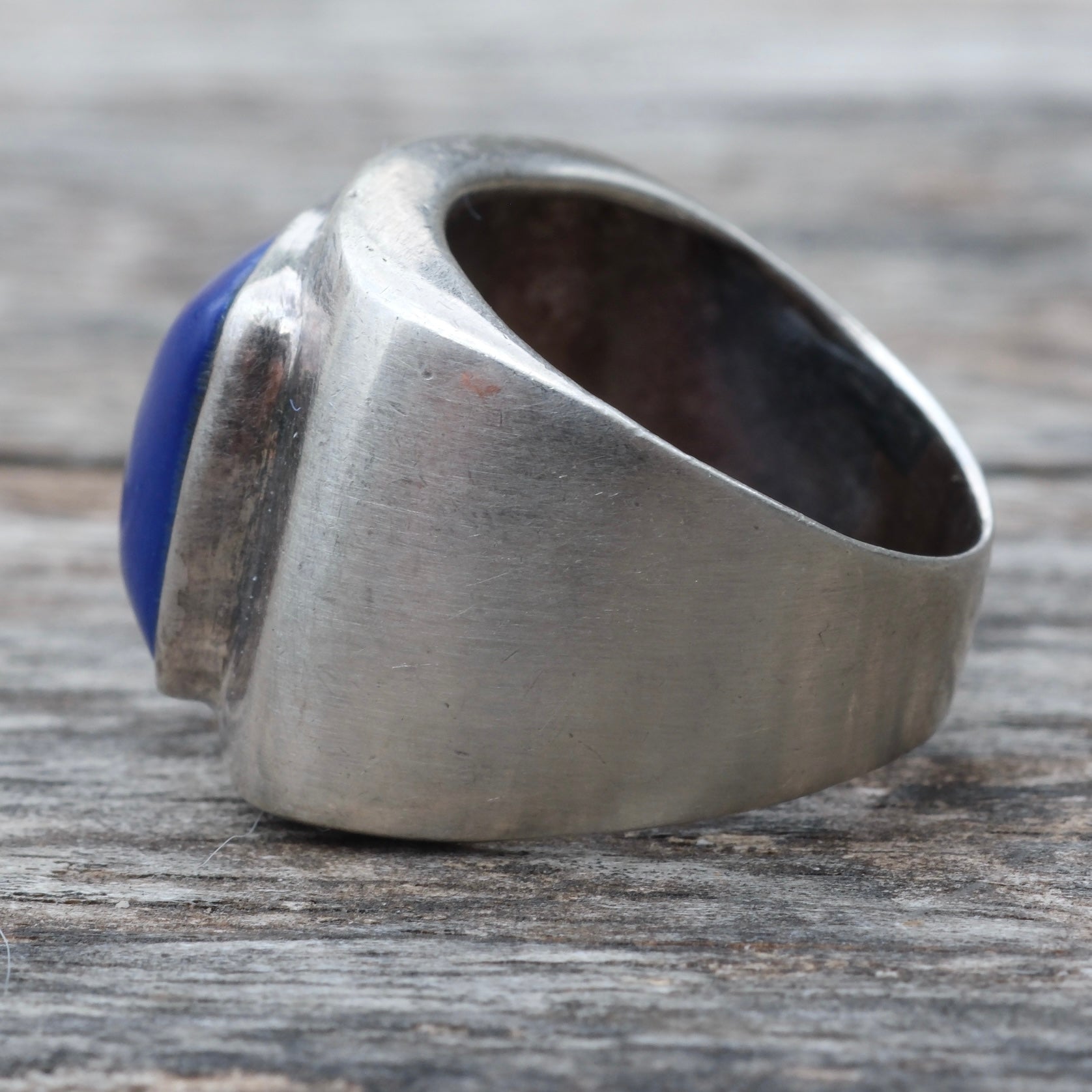 Vintage Sterling Lapis Ring 6.5