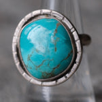 Vintage Sterling Turquoise Ring 8.25