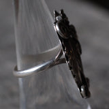 Vintage Sterling Silver Feather Ring 7.5