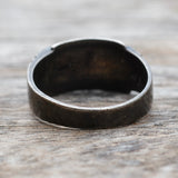 Vintage Sterling and Gold Manila Band Ring 9.25