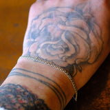 Vintage Sterling Silver Chain Link Bracelet 7"