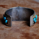 Vintage Sterling Turquoise Watch Cuff Bracelet