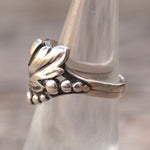 Vintage Sterling Silver Floral Band 4.75