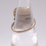 Vintage Sterling Turquoise and Coral Snake Ring 6.25