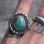 Vintage Sterling Turquoise Ring 6.25