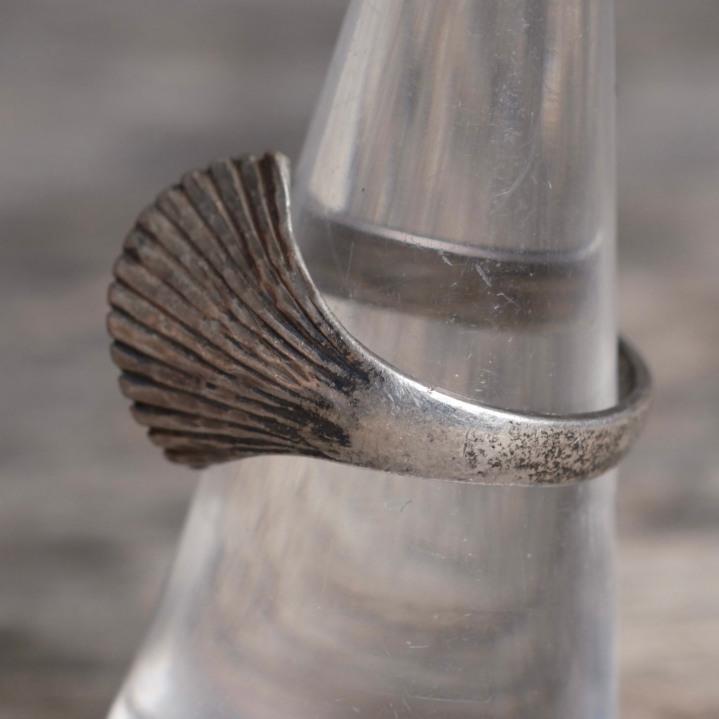 Vintage Sterling Silver Modernist Ring 7.5