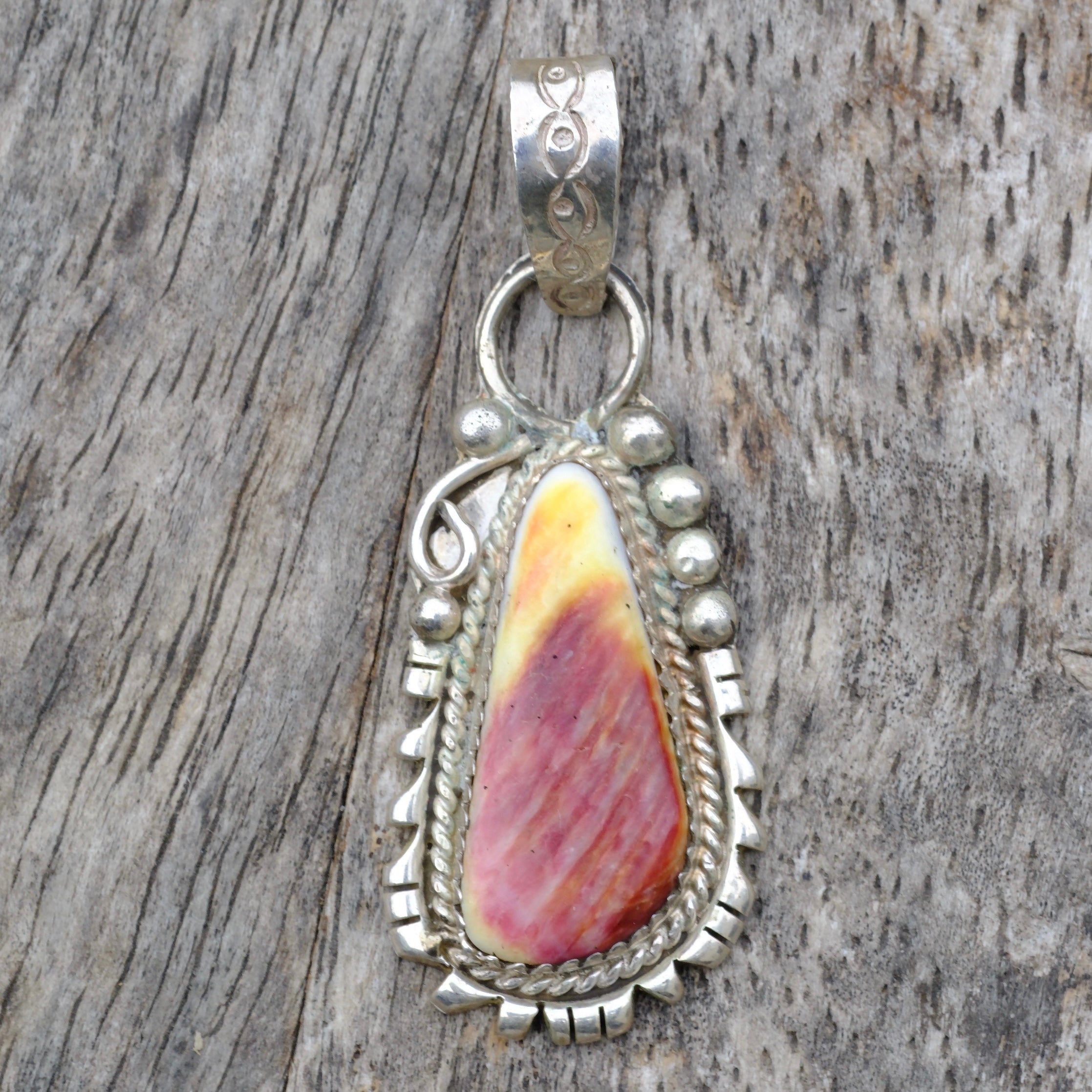 Vintage Sterling Spiny Oyster Pendant