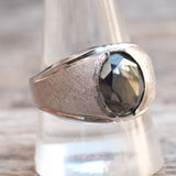 Vintage Sterling Hematite Ring 11