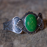 Vintage Sterling Stamped Turquoise Maisel's Trading Post Cuff Bracelet 6.75"