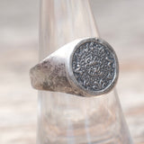 Vintage Sterling Silver Aztec Calendar Ring 7.25