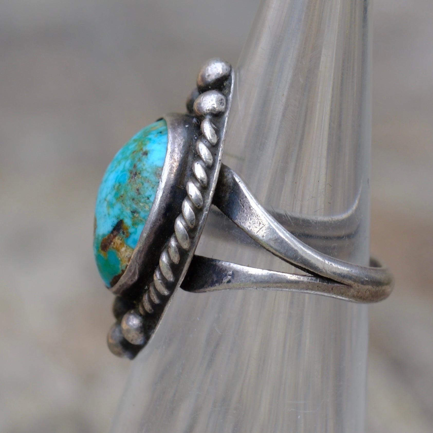 Vintage Sterling Turquoise Ring 3