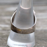 Vintage Sterling Turquoise and Coral Inlay Stamped Band Ring 10.25