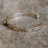 Vintage Sterling Lapis Sodalite Stacker Cuff