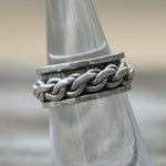 Vintage Sterling Chain Spinner Ring 5.5